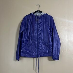 Athleta Anorak Windbreaker Purple Zip Front Jacket Sz XS Lightweight Casual